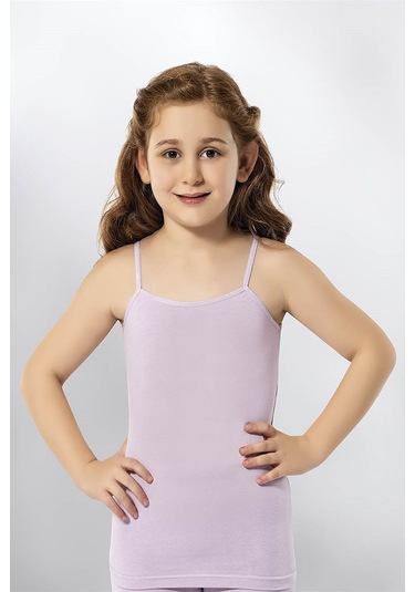 Kota 3411x12 Kız Çocuk 12'li Likralı İp Askılı Karışık Desen Atlet-renkli Asorti