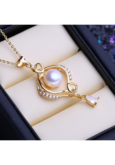 Beyaz Lsooyh Doğal Tatlı Su İncisi Kolye Kübik Zirkonya Çiçek Küpe Kadınlar İçin İnci Takı Setleri Beyaz