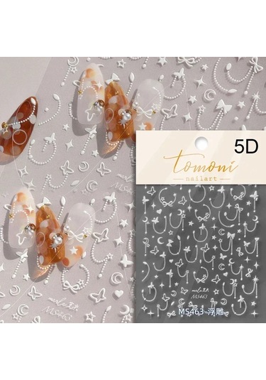 Yıldız Ay Aşk Kalp Kolye Kavisli Çizgi Ark Sıcak Damgalama Retro 5d Nail Art Etiketler Dekorasyon Yapışkanlı Manikür Çıkartmaları Dıy Amry Yeşil