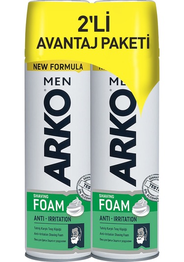 Arko Men Tıraş Köpüğü Anti Irritation 2 x 200 ML