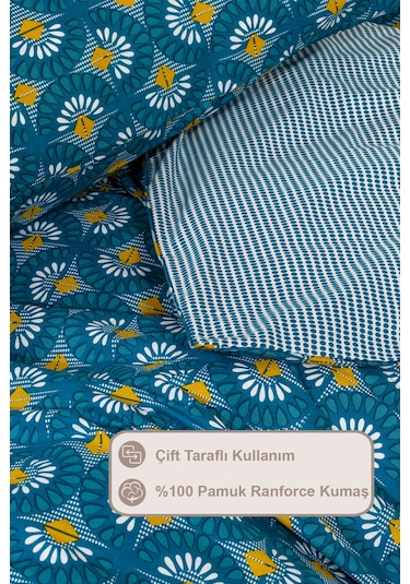 Elart Castor Nevresim Takımı Tek Kişilik 160x220 Cm Yeşil Yeşil