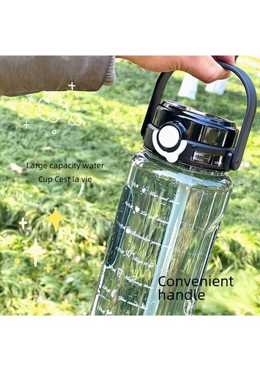 Mufunye 1500ml Fıstık Kırmızısı Şeffaf Spor Su Böceği - Dış Mekan, Egzersiz İçin Dayanıklı, Isıya Dayanıklı, Pipetli Büyük Kapasiteli Su Kabı Toptan Satış Kırmızı