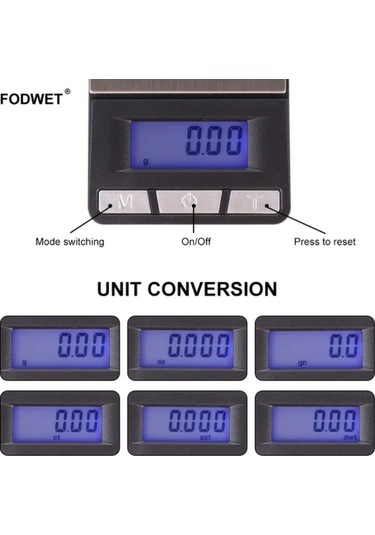 Fastbuy Wangxi Siyah Kapaklı Fodwat 200g Hassas Dijital Mutfak Terazisi Pil İle Çalışır Siyah