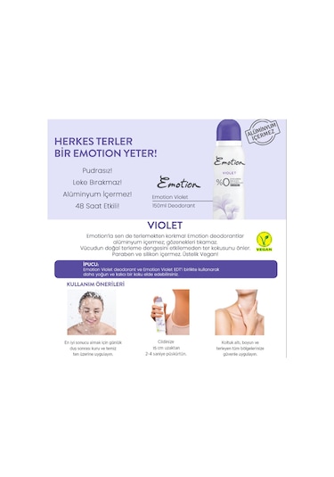 Emotion Violet Kadın Deodorant 2 x 150 ML