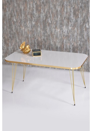 Orta Sehpa Kr Gold Beyaz Tel Beyaz