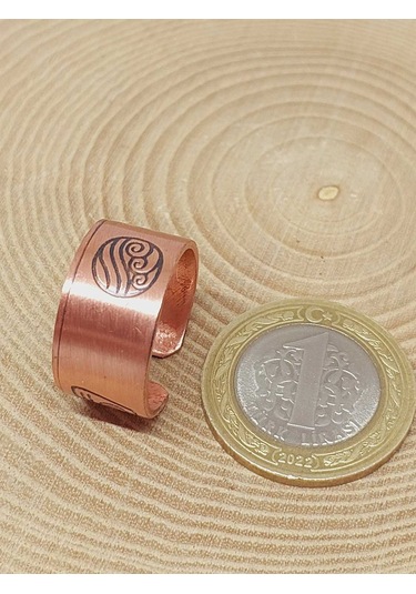 Yasamtohumu Sembollü Bakır Yüzük Ayarlanabilir 52762 Bakır
