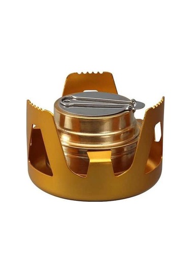 Prestigegoods Halın Altın Sarı Mini Gaz Brülör, Kamp & Piknik İçin Kullanışlı Sarı