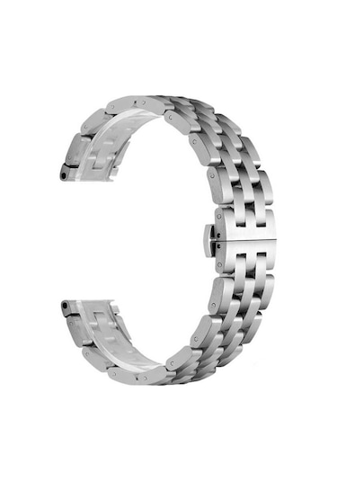Galaxy Watch 46mm 22mm Uyumlu Krd-20 Metal Zore Kordon-siyah