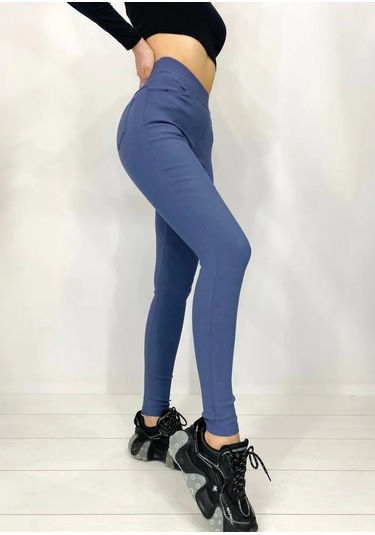 Natasha Beautıful Lastikli Jegging / Tüysüz 57213471 Açık Mavi