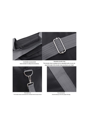 Tongxida Geniş Kapasiteli Bagaj Çantası İş Seyahat Çantası Hafif Çapraz Çanta, Boyut: Büyük Siyah Siyah