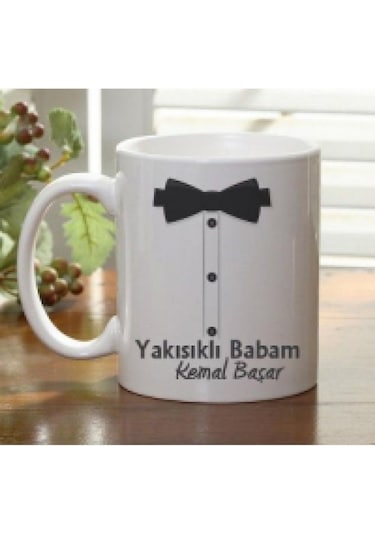 Babaya Özel Smokin Beyaz Kupa - Kişiye Özel