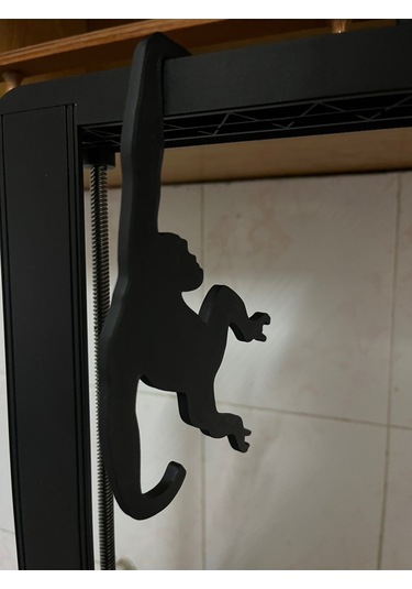 Maymun Muz Askısı - Eğlenceli Askı - Şık Mutfak Dekoru Siyah