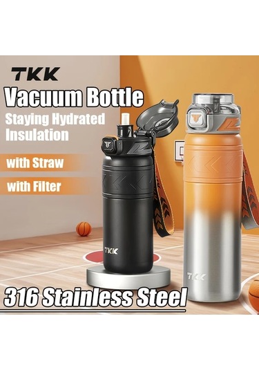 Maxaccess Tkk 316 Paslanmaz Çelik Altın Renk 900ml Vakum Termos Sızdırmaz Sıcak Soğuk Saklar Kamp Spor Seyahat