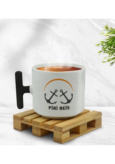 Bk Gift Kişiye Özel Tekne Marin Ve Denizcilik Tasarımlı Siyah T Kulplu Middle Kupa-2, Arkadaşa Hediye Kobitmeyencom33413 Bk Gift