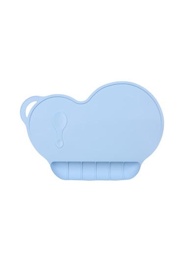 Dianziye Mavi Yemek Grubu Tutucu Bebek Minderi - Yemek Kaçırmamak İçin Antipatlama Silikon Minder Çok Renkli