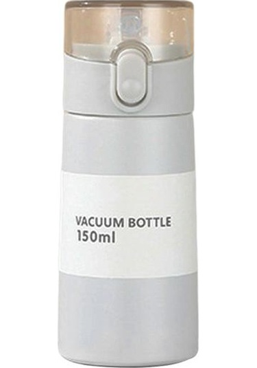 Gri 150/250 Ml Yalıtımlı Bardak Sızdırmaz Tek Tuşla Açılan Silikon Meme Taşınabilir Uzun Ömürlü Yalıtım Paslanmaz Çelik Termal Kupa 150ml