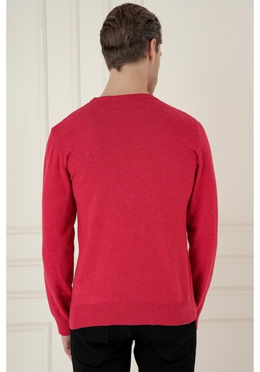 Tr 875 Slim Fit Kırmızı Klasik Triko Kırmızı