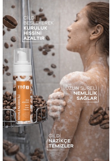 Tto -X Nemlendiricili Duş Köpüğü Bal&Latte Kokulu 200Ml