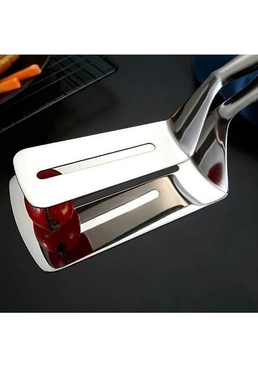 Trendooze Gaojunshop01 Gümüş Paslanmaz Çelik Spatula Seti Yapışmaz Maşalar Gümüş