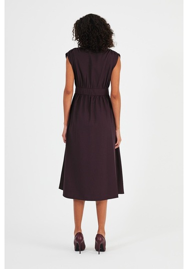 Alexandergardı Kruvaze Yaka Kolsuz Elbise B24-24500 001