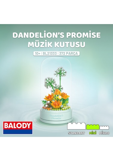 Balody Dandelion S Promise Müzik Kutusu Yapı Bloğu Seti 372 Parça