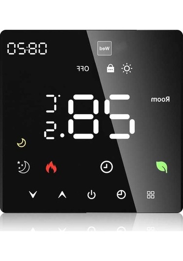 Flybuy Evde Kullanım İçin Akıllı Termostat, Dokunmatik Ekranlı, Haftalık Programlama, Wifi Bağlantılı Sıcaklık Kontrolü