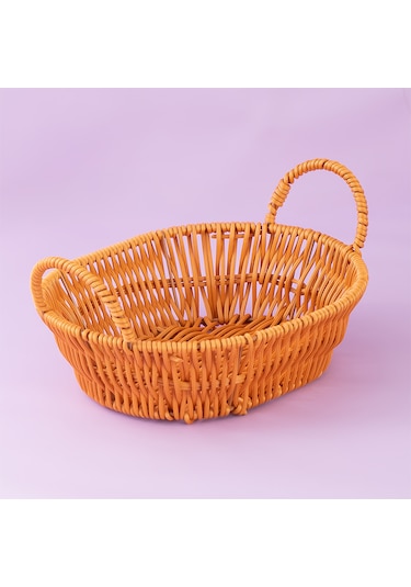 Porsima 302d 3lü Düzenleyici Oval Hasır Sepet Seti Ekmeklik Sepet