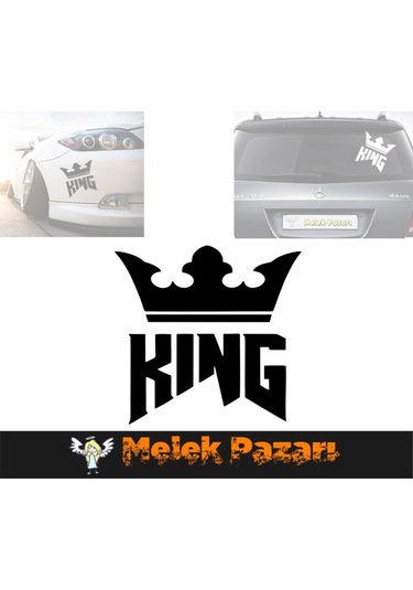King Kral Tacı Araba Stickerı, Oto Sticker