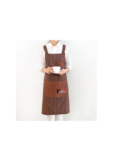 Moveevo Koton Unisex Fırça Desenli Apron: Mutfak, Çizim, Geliştirme İçin Dayanıklı Koruyucu Cila Lacivert Diğer