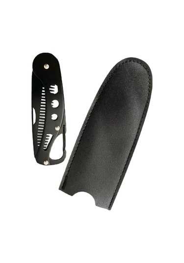 Homyl Katlanır Sakal Tarağı Paslanmaz Çelik Taşınabilir Cep Saç Tarağı