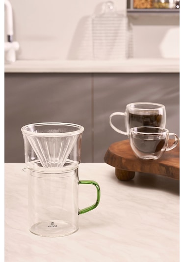 Karaca Draco Borosilikat Cam Kahve Demleme Ekipmanı 450 ml