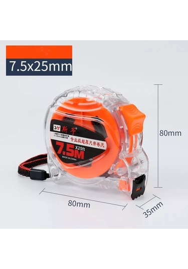 7.5 M X 25mm-3 5 7.5 10 M Taşınabilir Mezura Anti Düşme Aşınmaya Dayanıklı Mezura Su Geçirmez Mezura Metre Cetvel Çelik Mezura