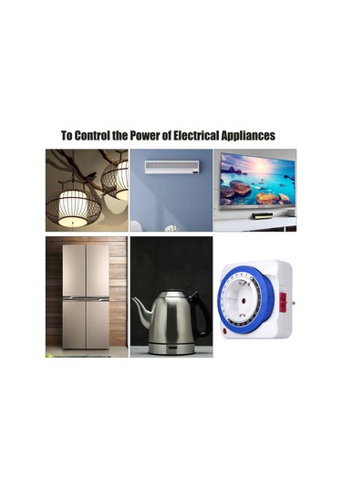 Reedark Otomatik Zaman Ayarlı Mekanik Priz - 24 Saat Şarj Kontrolü Gmt01a-gr