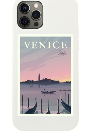 Iphone 12 Pro Venice Italy Tasarımlı Beyaz Telefon Kılıfı Beyaz64
