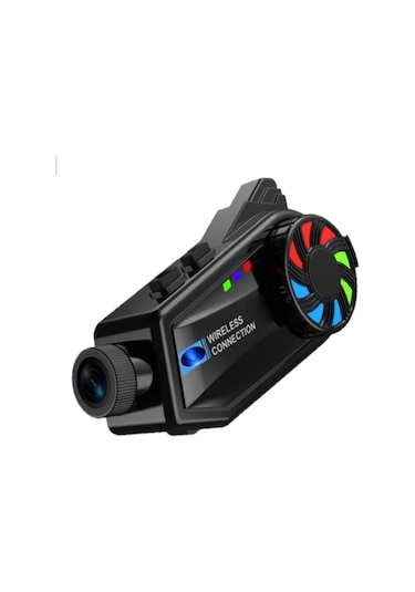 Bt68 1080p Geniş Açılı Kameralı Motosiklet Kask Kulaklığı 3000mah Bataryalı Bluetooth