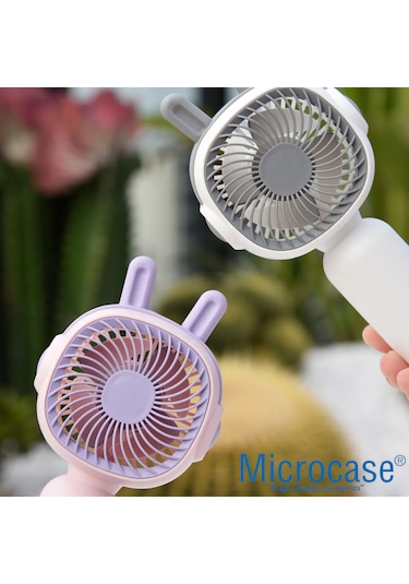 Microcase Fn40 Telefon Tutacaklı Şarj Edilebilir Elde Taşınabilir Mini Fan - Al5299