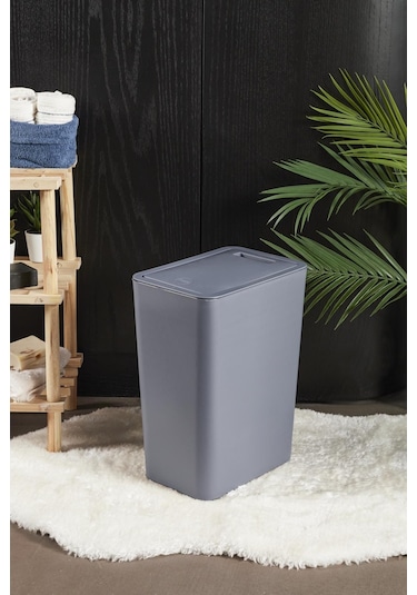 Perotti 13246 Gri Molly 12 Litre Click Çöp Kovası Beyaz