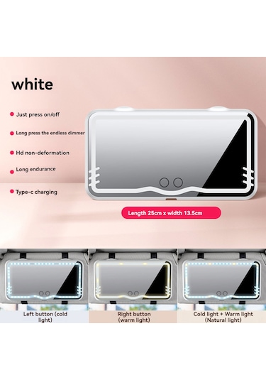 Xindoker Araç İçi Güneşlik Ayna, Led Dokunmatik Işık, Usb-c Şarj Edilebilir, Soğuk Beyaz-ıslak Sarı Işık Seçeneği, Parlaklık Ayarlamalı, Siyah