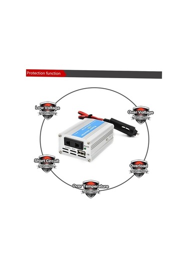 Ulzyvf 100w Taşınabilir Araba İnvertörü 12v'den 220v'a Çevirici
