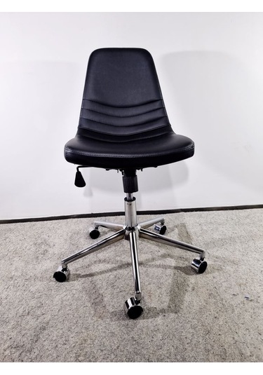 Bintaşmobilya Siyah Deri Rahat Ofis Toplantı Sandalyesi