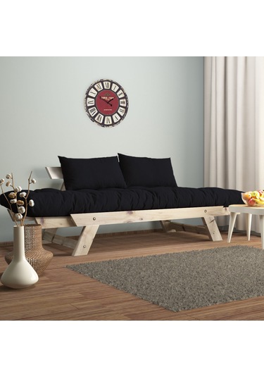 Adalar Masif Natural-siyah Renk 2li Kanepe Cpt8111-210