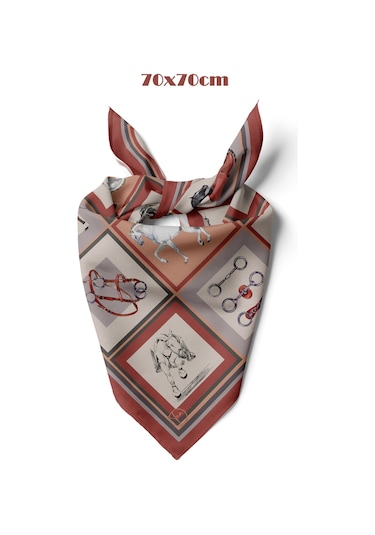 Terra Bınıcı Desen 70 70cm Bandana/fular Çok Renkli