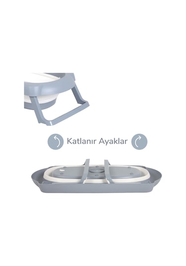 Wellgro 3 Parça Bebek Küvet Seti, Bebek Banyo Küveti 50 Litre