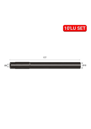 Melasty Uzun Süt Hortumu Kauçuk - 10 Lu