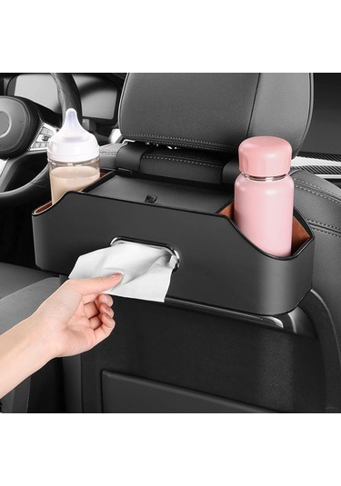 Xiyyadms Araç Koltuk Düzenleyici: Telefon Tutucu, Bardak Yuvası, Mendil Kutusu İle Çok Fonksiyonlu Araç Depolama Çözümü