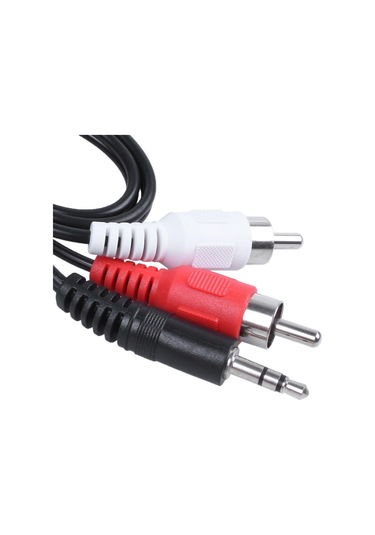 Teltree 3.5mm Erkekden 2 Rca Stereo Ses Kablosu, 1.5m Uzunlukta, Plastik Malzeme, Ses Dönüştürücü Adaptör