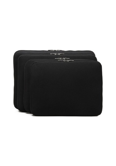 Ebitda A03 13 İnç Neopren Dizüstü Bilgisayar Kılıfı Çantası - Tablet Ve Evrak Taşıma - Siyah Siyah Siyah