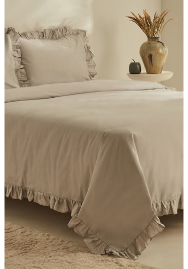 Karaca Home Pure %100 Pamuk Çift Kişilik Nevresim Takımı Açık Gri