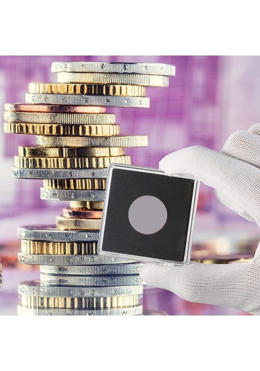 Anjiexun 20 Adet Gümüş Dolar Madeni Para Tutucu, 2 X 2 Yarım Dolar Madeni Para Tutucu, 18,5 Mm Diğer