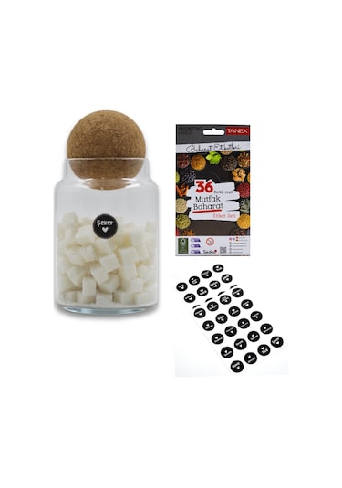 Tanex Mtc-606 Baharat Etiketleri Şeffaf 25 MM 40 Adet